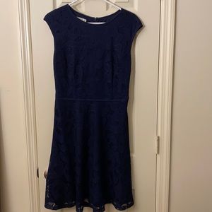 London Times lacy dress in Navy